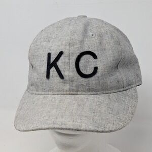 Baldwin Kansas City KC Wool Blend Fitted Baseball Hat Gray Size 7 1/4 USA